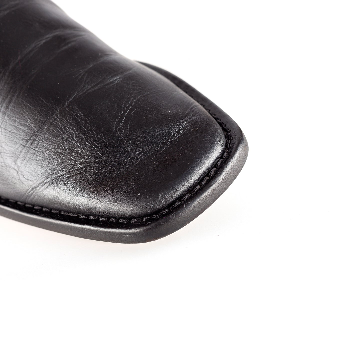 Balenciaga BB RIM BACK Vintage LOGO LEATHER BOOTS (39 EU)