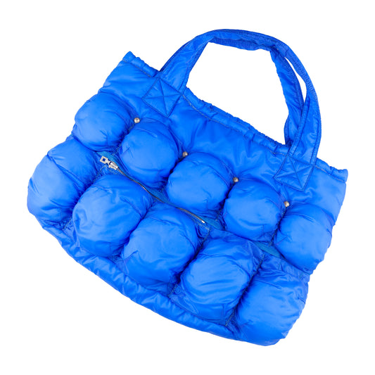 Marithé François Girbaud Vibrant Blue Bubble Puffer Polyamide Vintage Bag