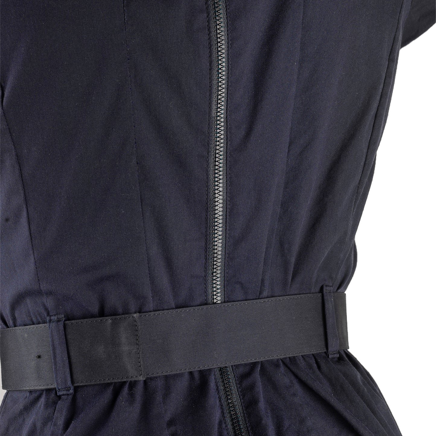 Prada Vintage Belted Navy Dress (M)