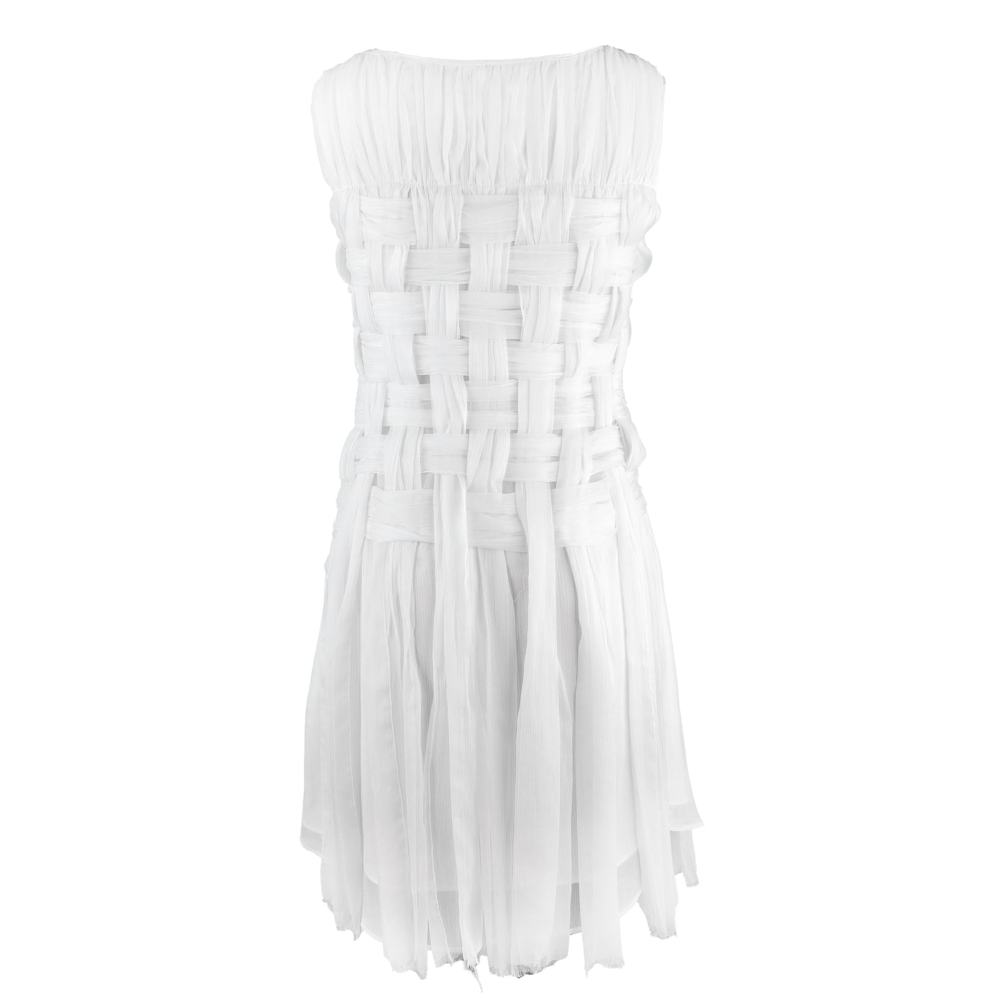 Moschino Vintage White Chiffon Dress (S)