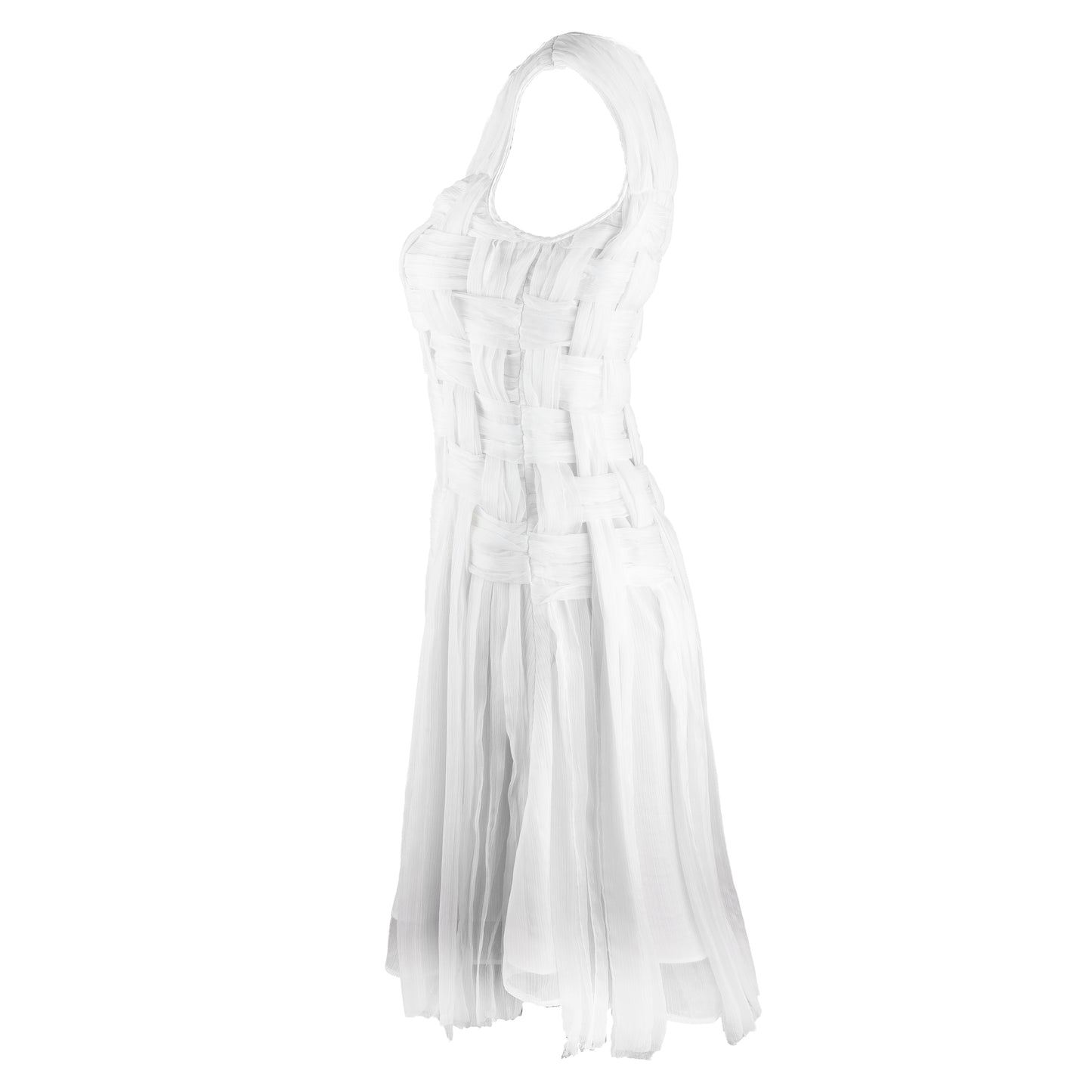 Moschino Vintage White Chiffon Dress (S)
