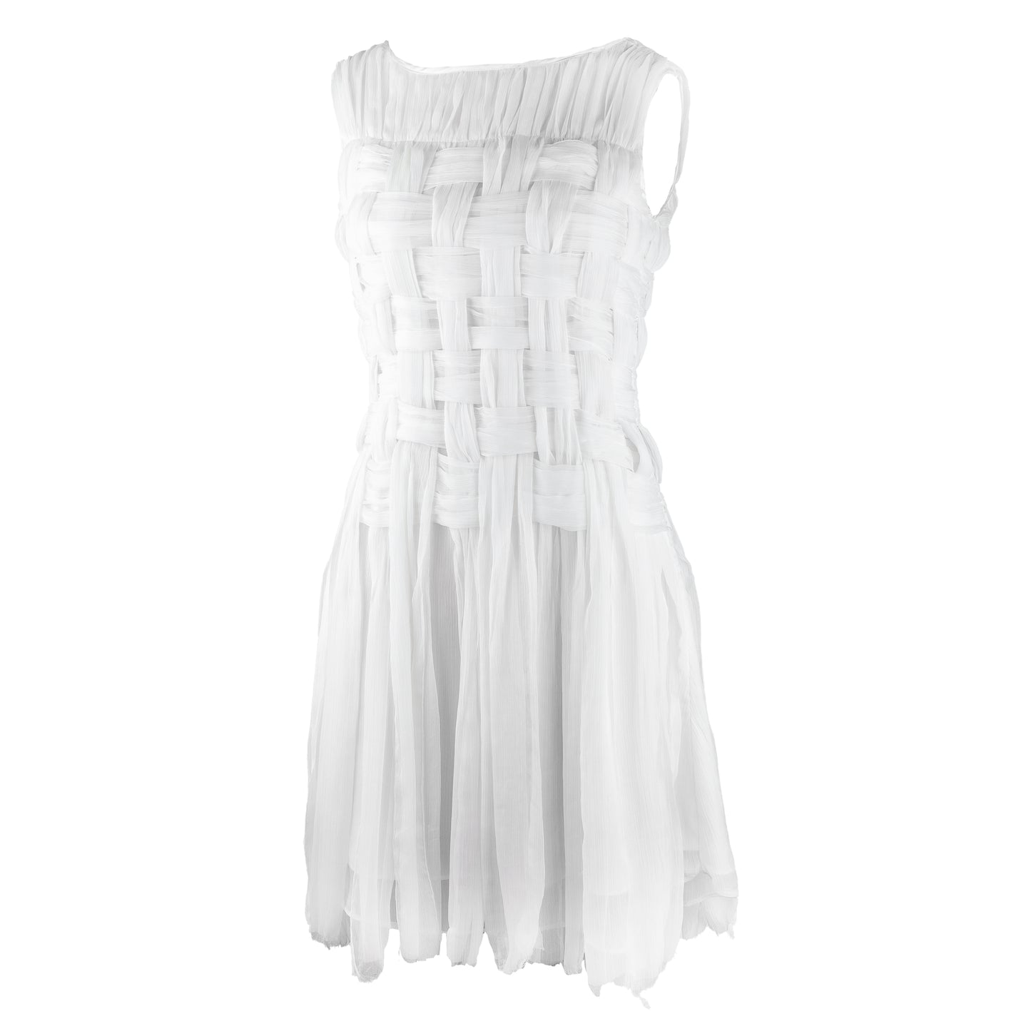 Moschino Vintage White Chiffon Dress (S)