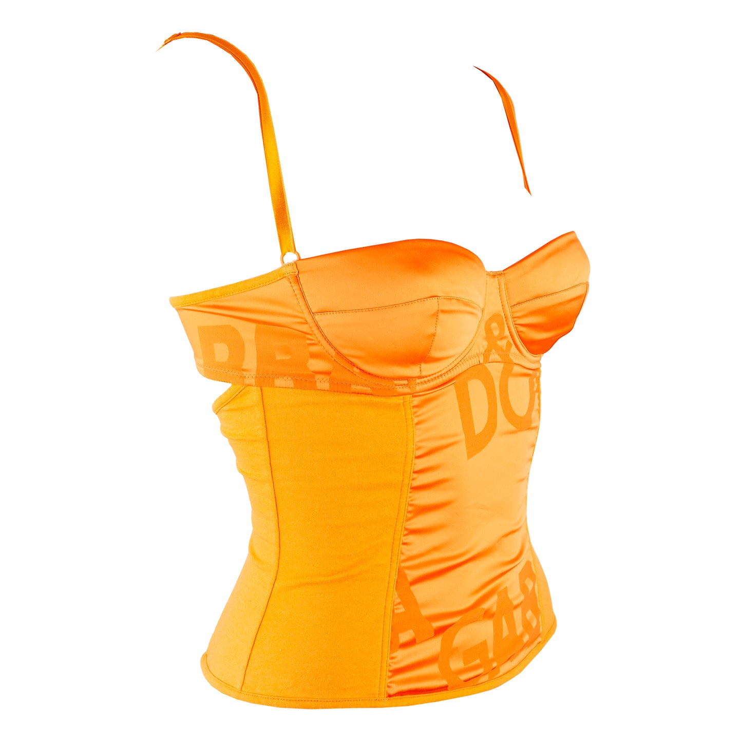 Vintage Orange Bustier Top