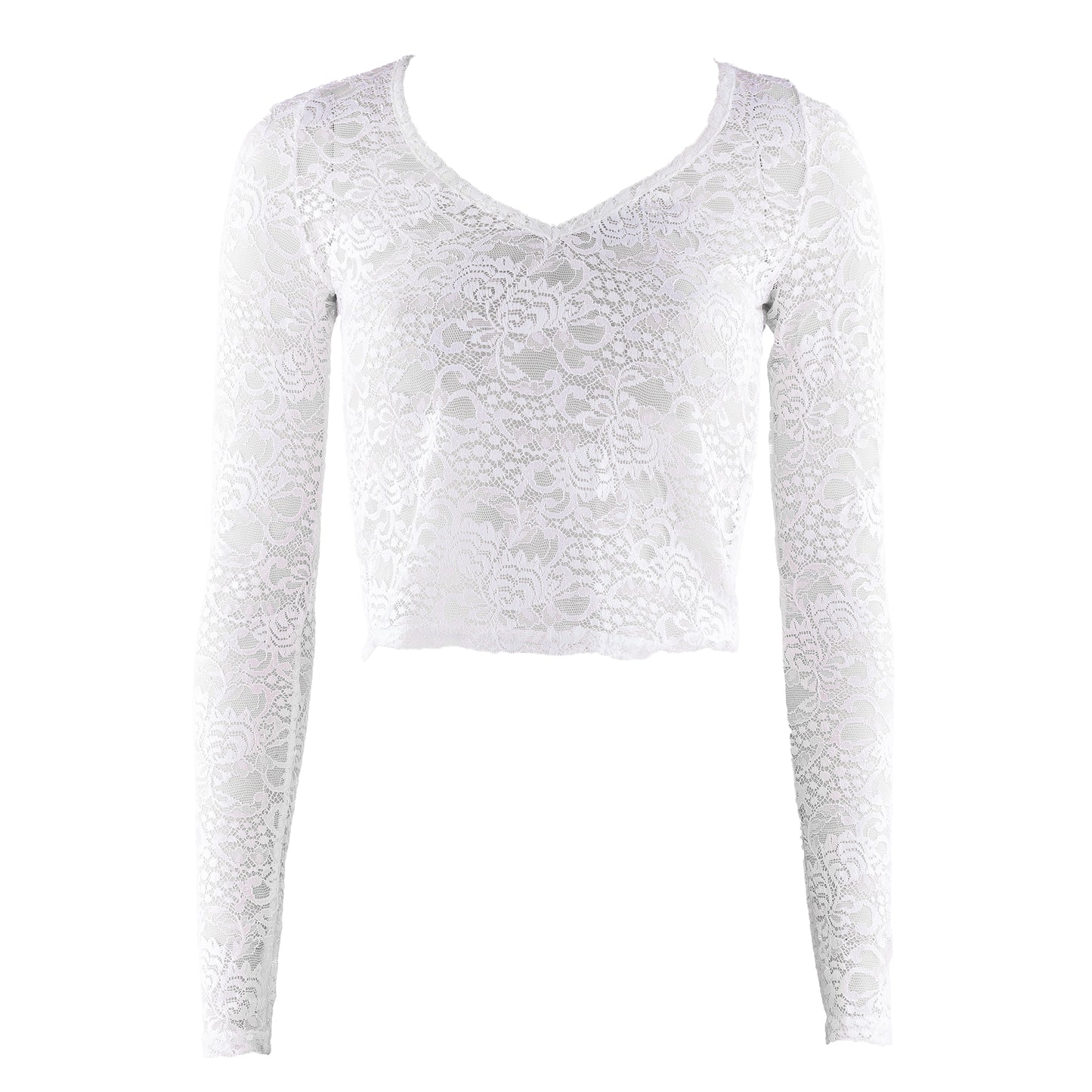 Dolce & Gabbana Vintage White Long Sleeve Lace Top (S)