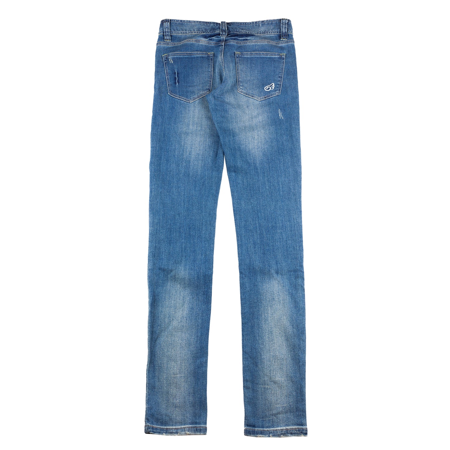 Vintage Printed Blonde Skinny Studded Jeans (M)