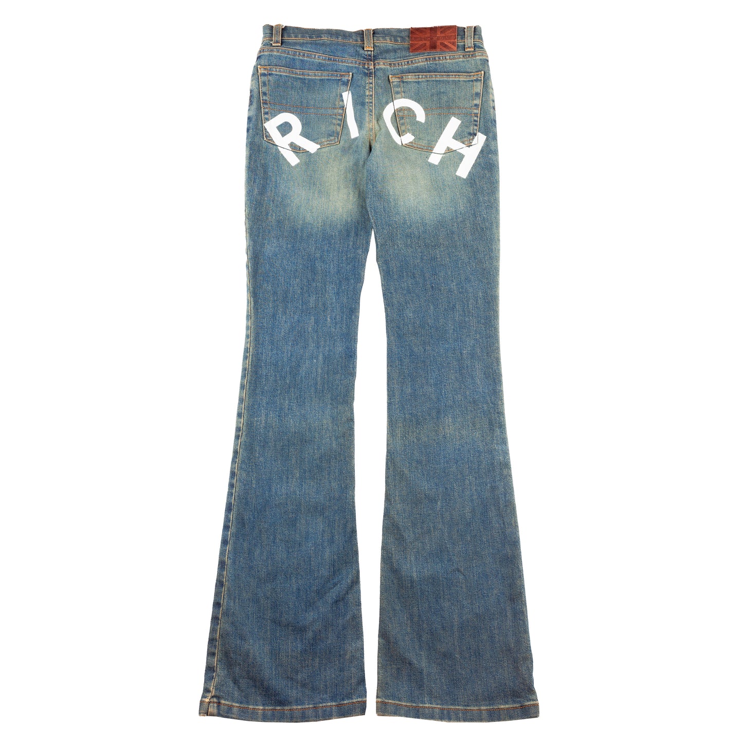 Printed Denim Pants