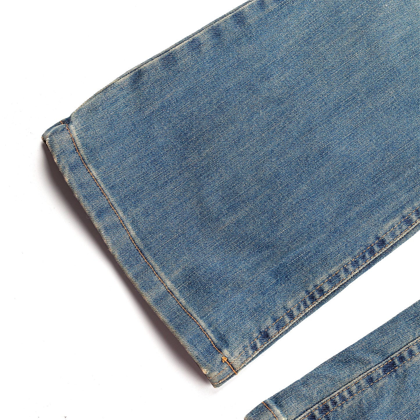 Printed Denim Pants