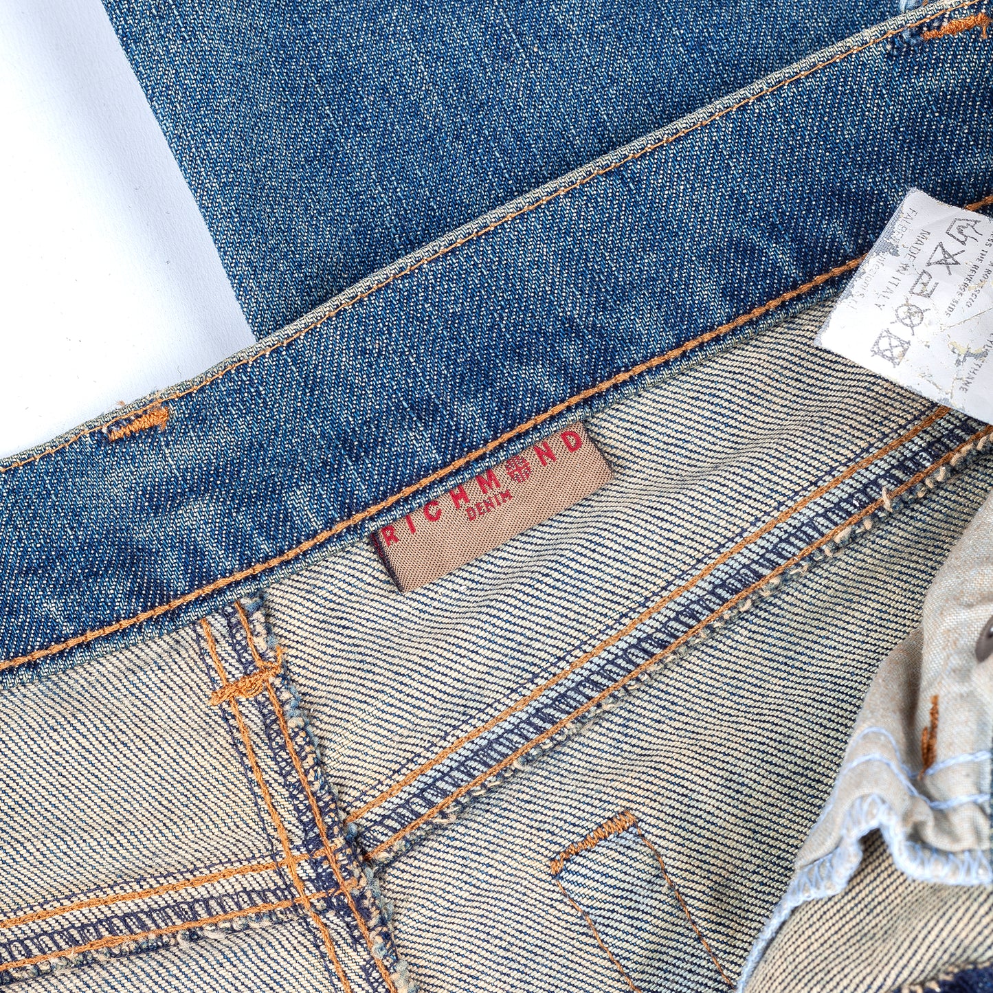 Printed Denim Pants