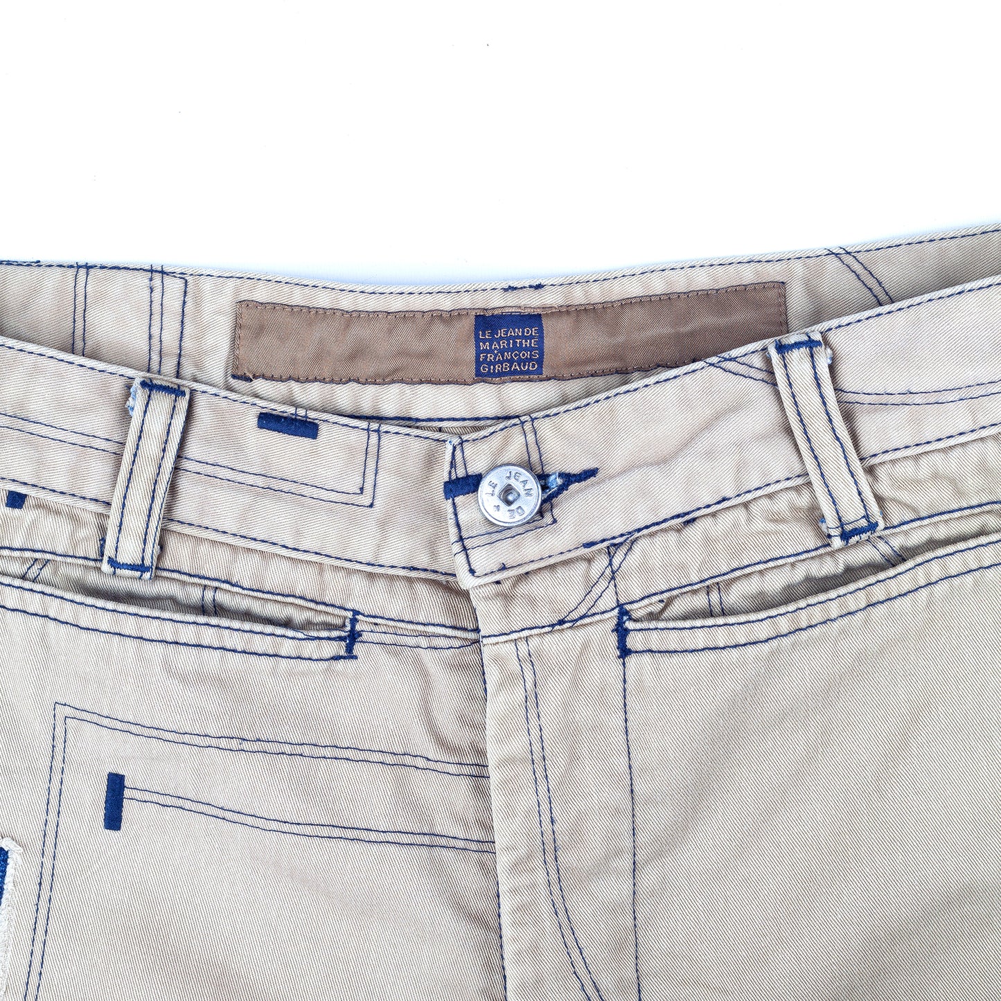 Marithé François Girbaud Vintage Brown Cargo Patchwork Jeans (M)