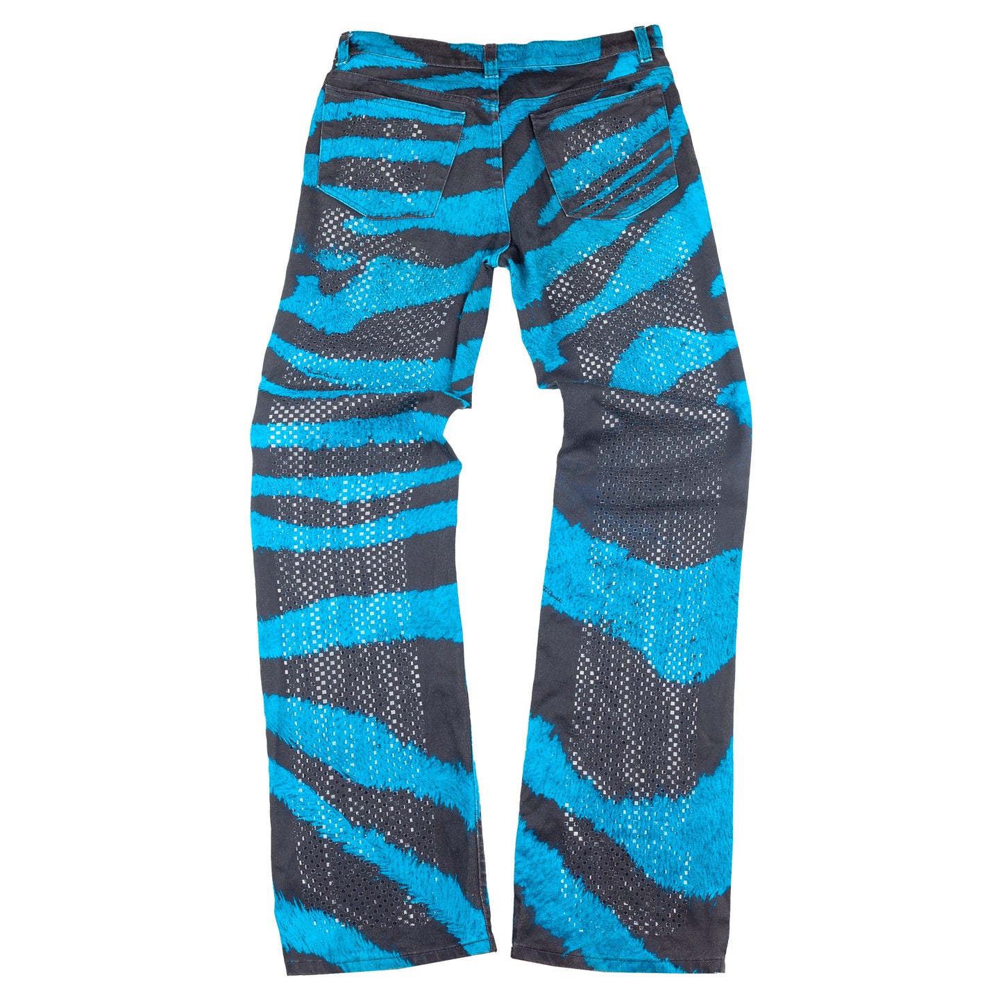 Roberto Cavalli Striped Vintage Blue/Black Pants (S)