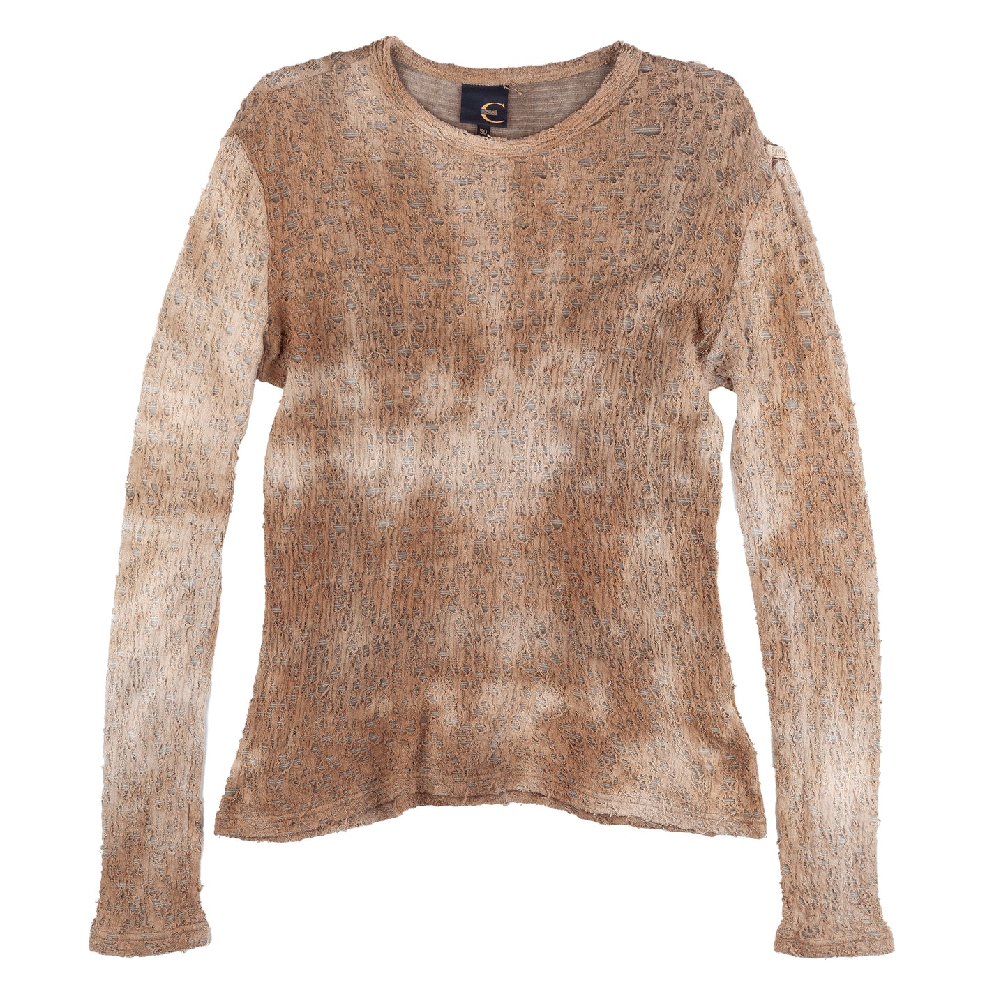 Just Cavalli Tie Dye Acid Brown Long Sleeve Top (L)