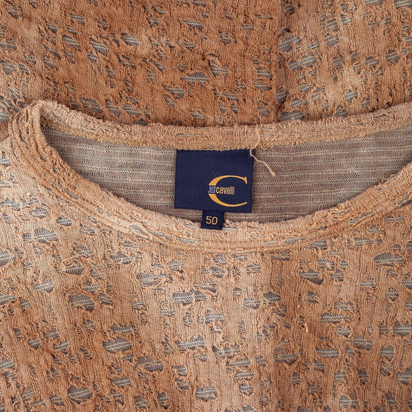 Just Cavalli Tie Dye Acid Brown Long Sleeve Top (L)