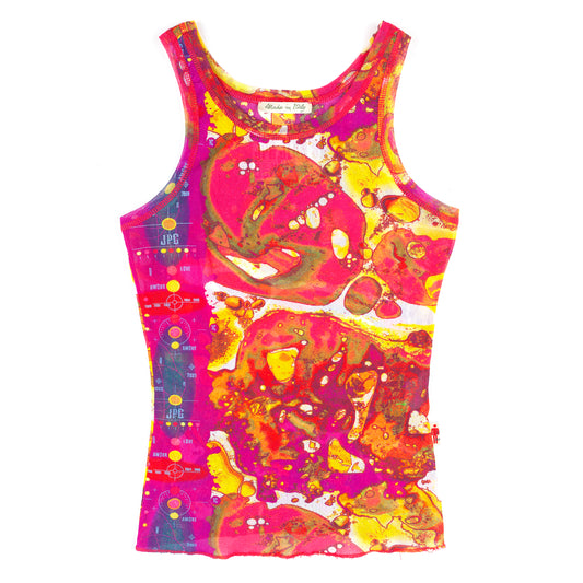 Jean Paul Gaultier SS 2000 Bacteria Vintage Mesh Tank Top (S)