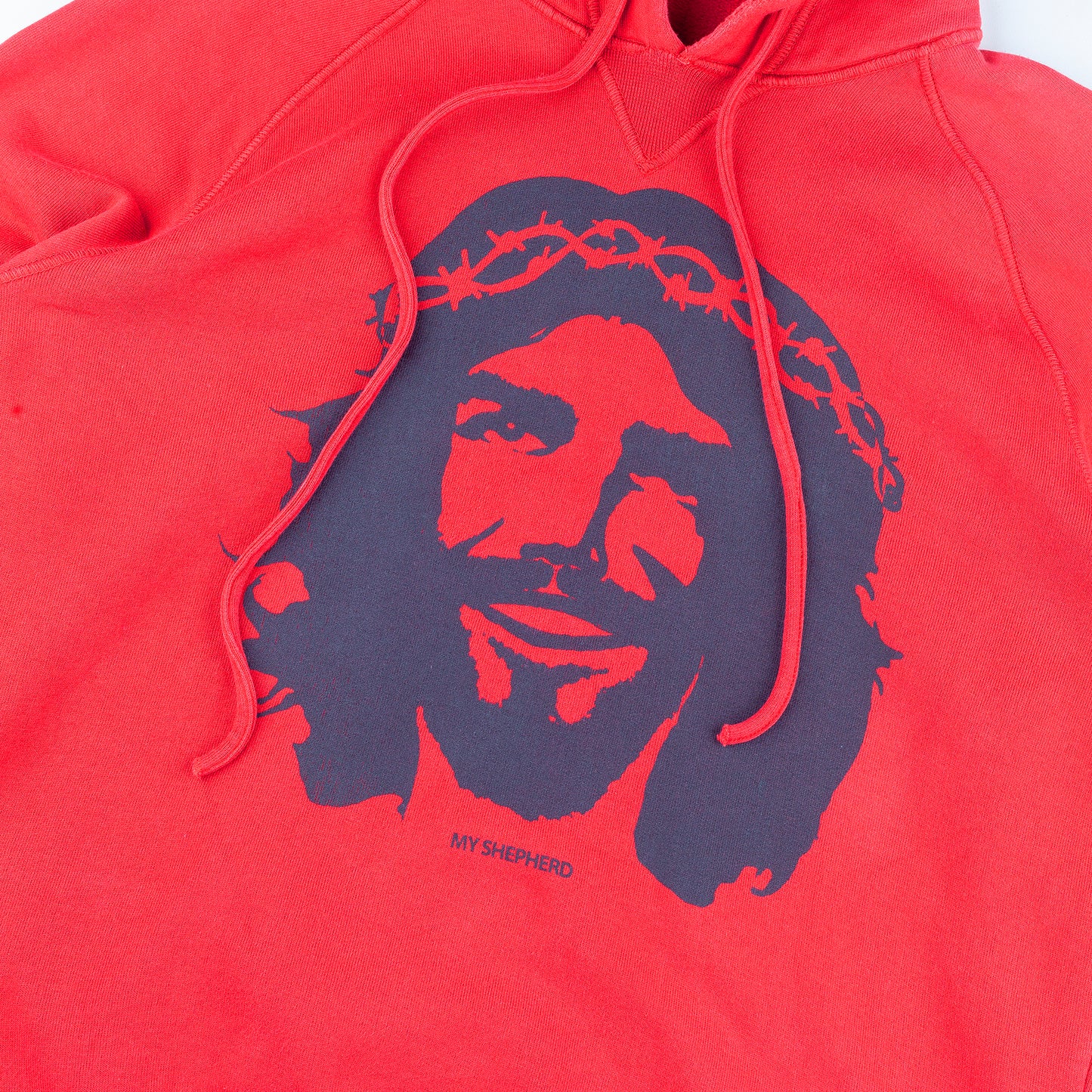 DSQUARED2 “My Shepherd” Jesus Vintage Red Hoodie (M)