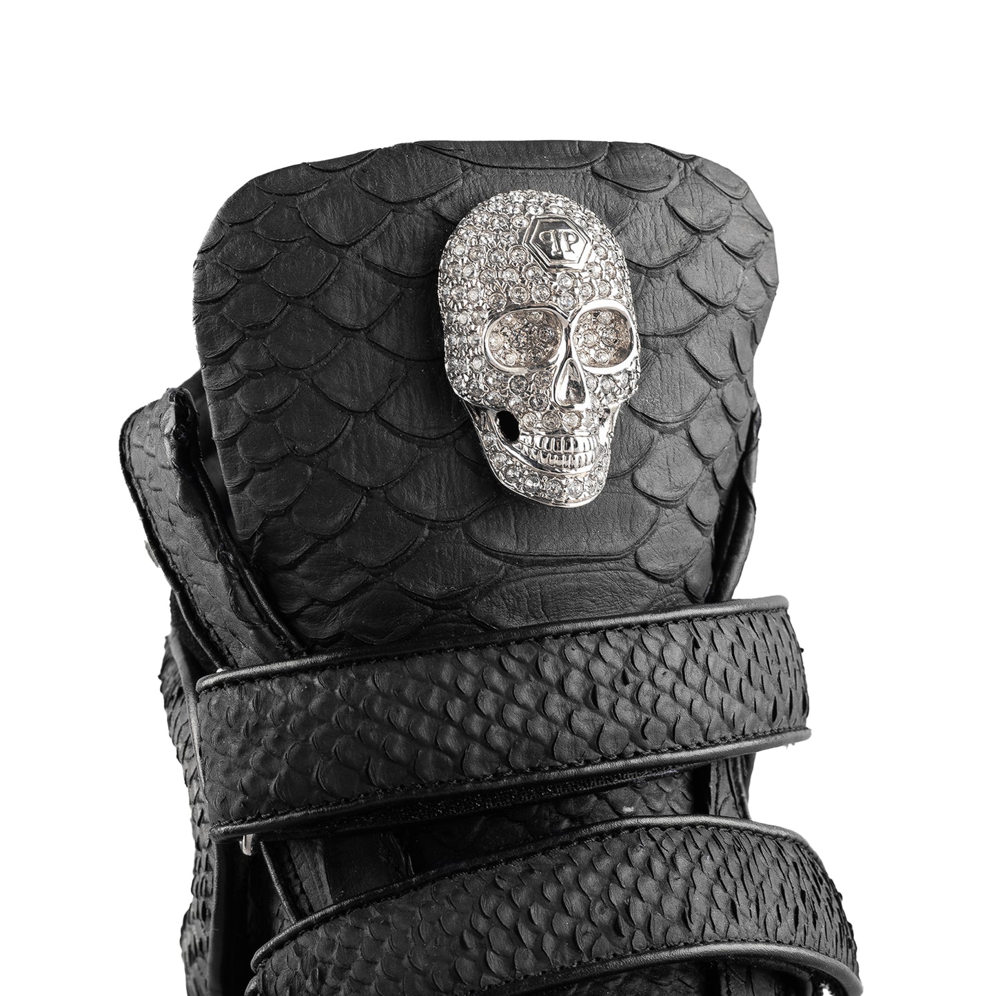 Philipp Plein Vintage Black Croc Wedge Sneakers (36 EU)