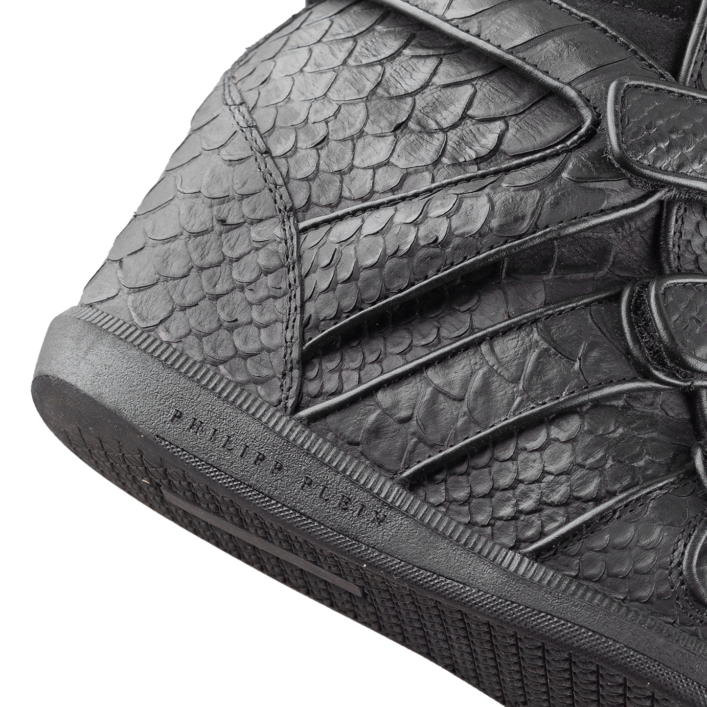 Philipp Plein Vintage Black Croc Wedge Sneakers (36 EU)