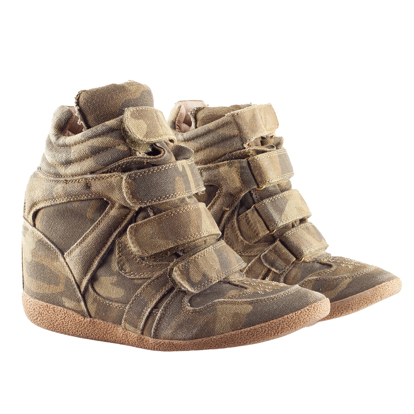 Steve Madden Vintage Camouflage Wedge Sneakers (37 EU)