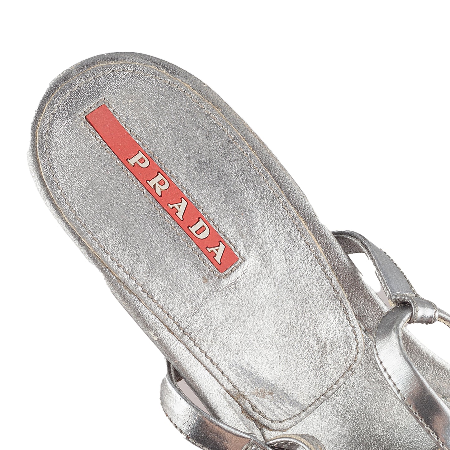 Prada Vintage Silver Sandals (38,5 EU)
