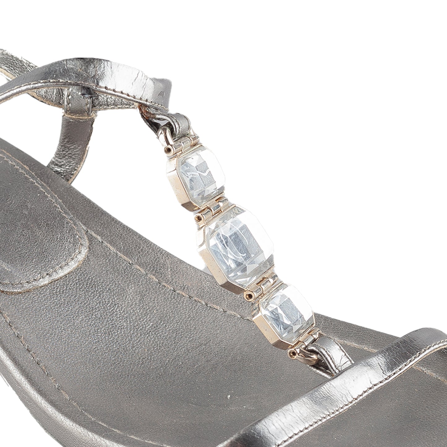 Prada Vintage Silver Sandals (38,5 EU)
