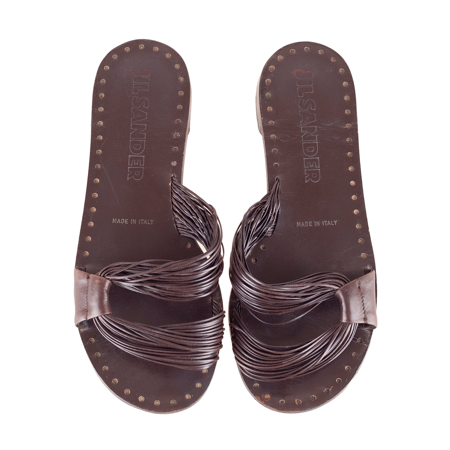 JIL SANDER Brown Flat Sandals (36 EU)