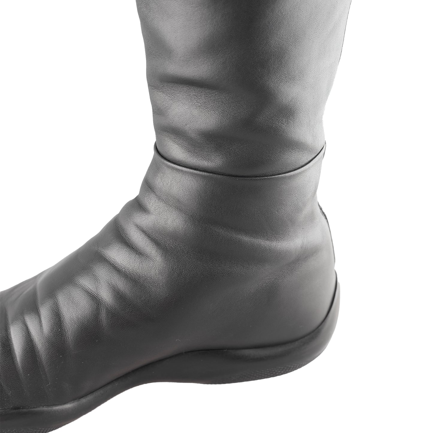 Prada Vintage Black Leather High Boots (39 EU)