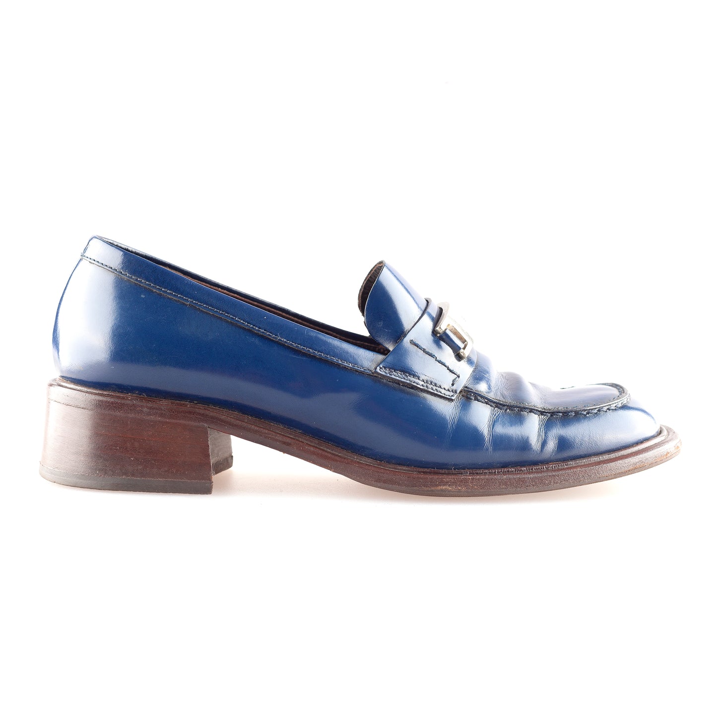 Prada Vintage Blue Leather Loafers (38,5 EU)