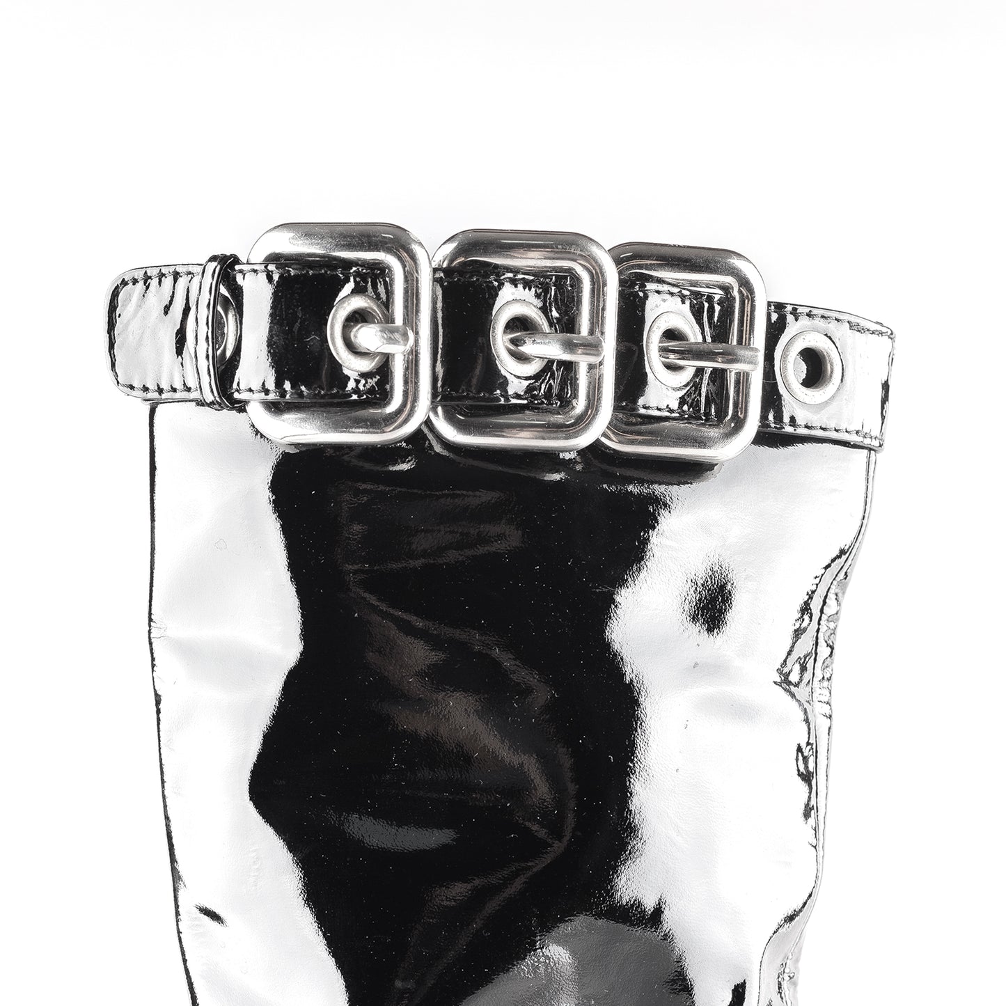 Miu Miu Black Patent Leather Vintage Buckle Boots (39 EU)