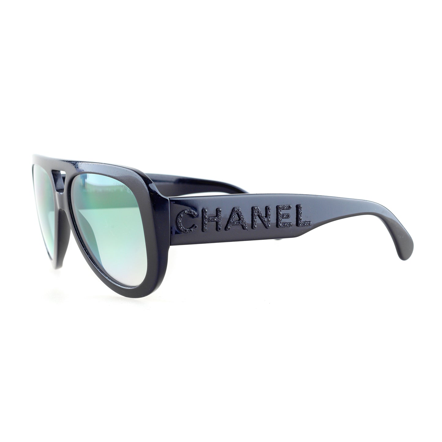 Chanel 5423-B C.501/57 Black Vintage Sunglasses