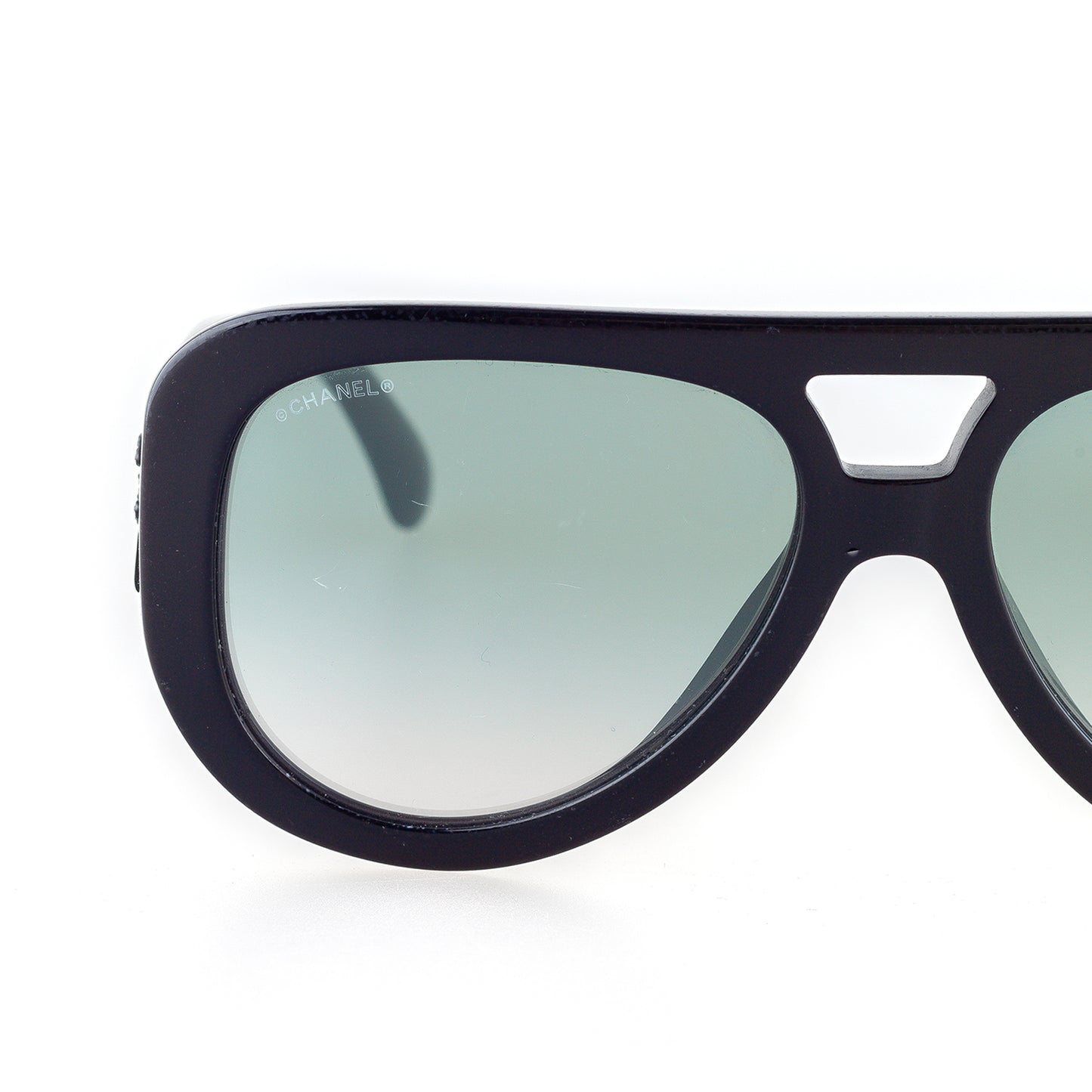 Chanel 5423-B C.501/57 Black Vintage Sunglasses