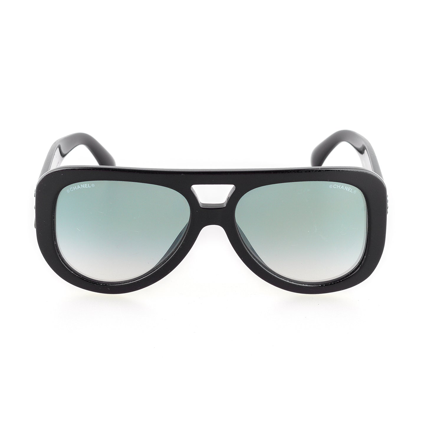 Chanel 5423-B C.501/57 Black Vintage Sunglasses