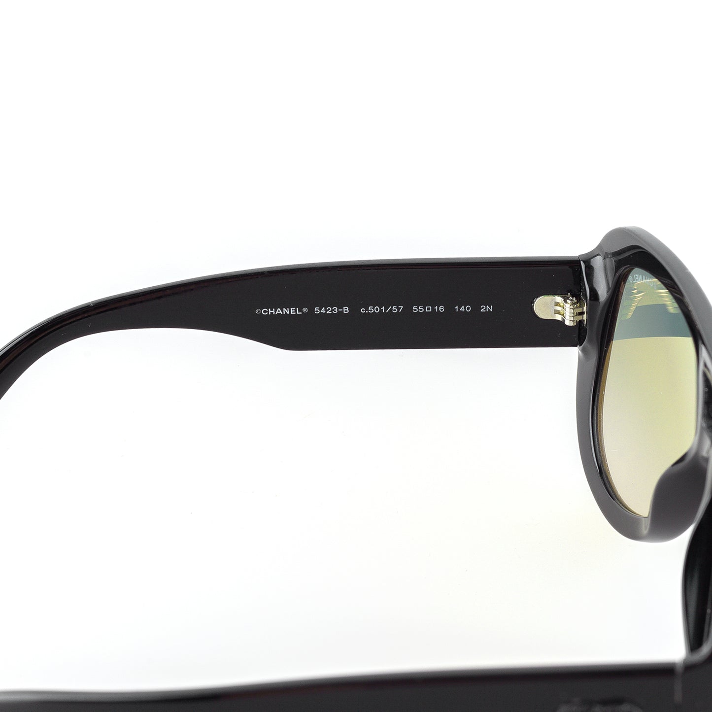 Chanel 5423-B C.501/57 Black Vintage Sunglasses