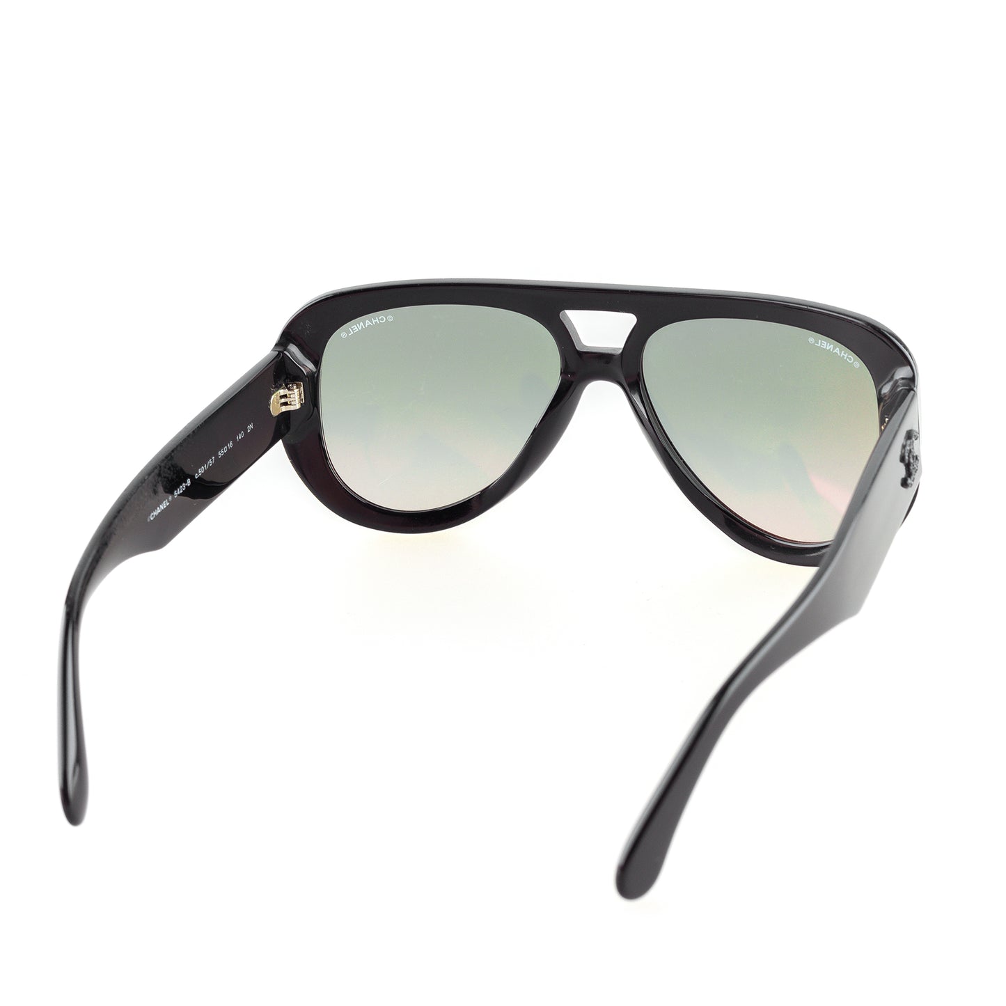 Chanel 5423-B C.501/57 Black Vintage Sunglasses