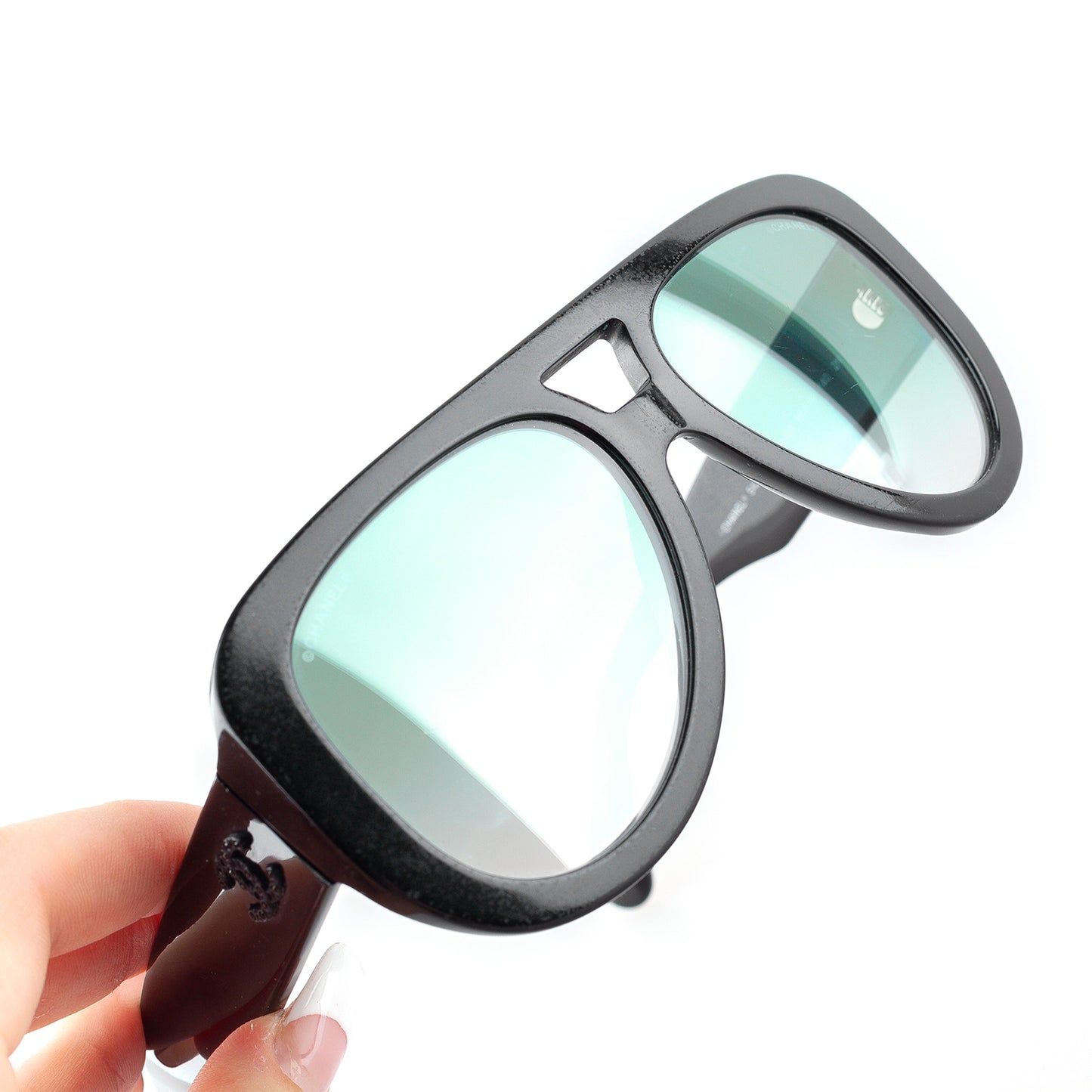 Chanel 5423-B C.501/57 Black Vintage Sunglasses