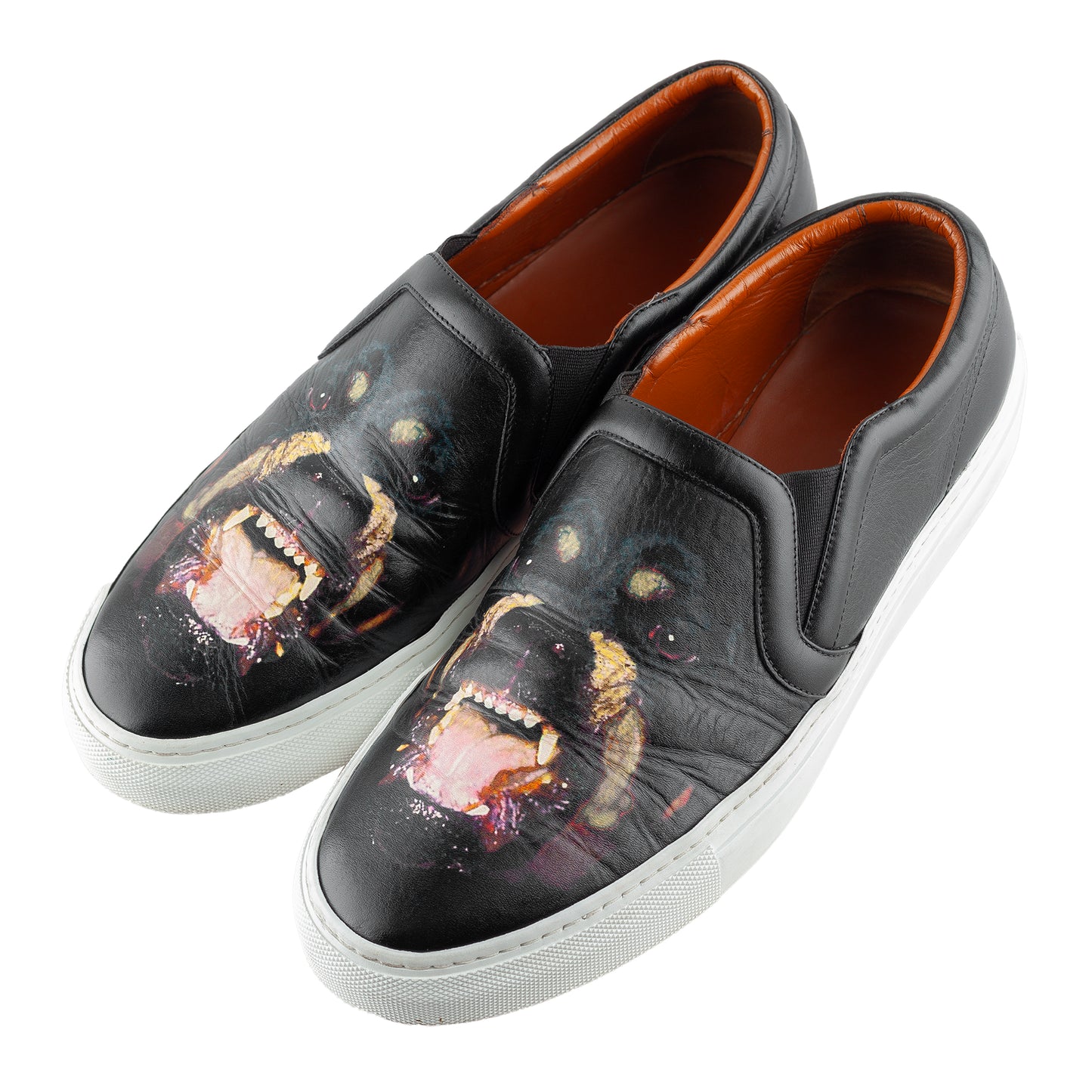 Givenchy Paris by Tisci 2011 Rottweiler Black Leather Slip Ons (42 IT/43 EU)
