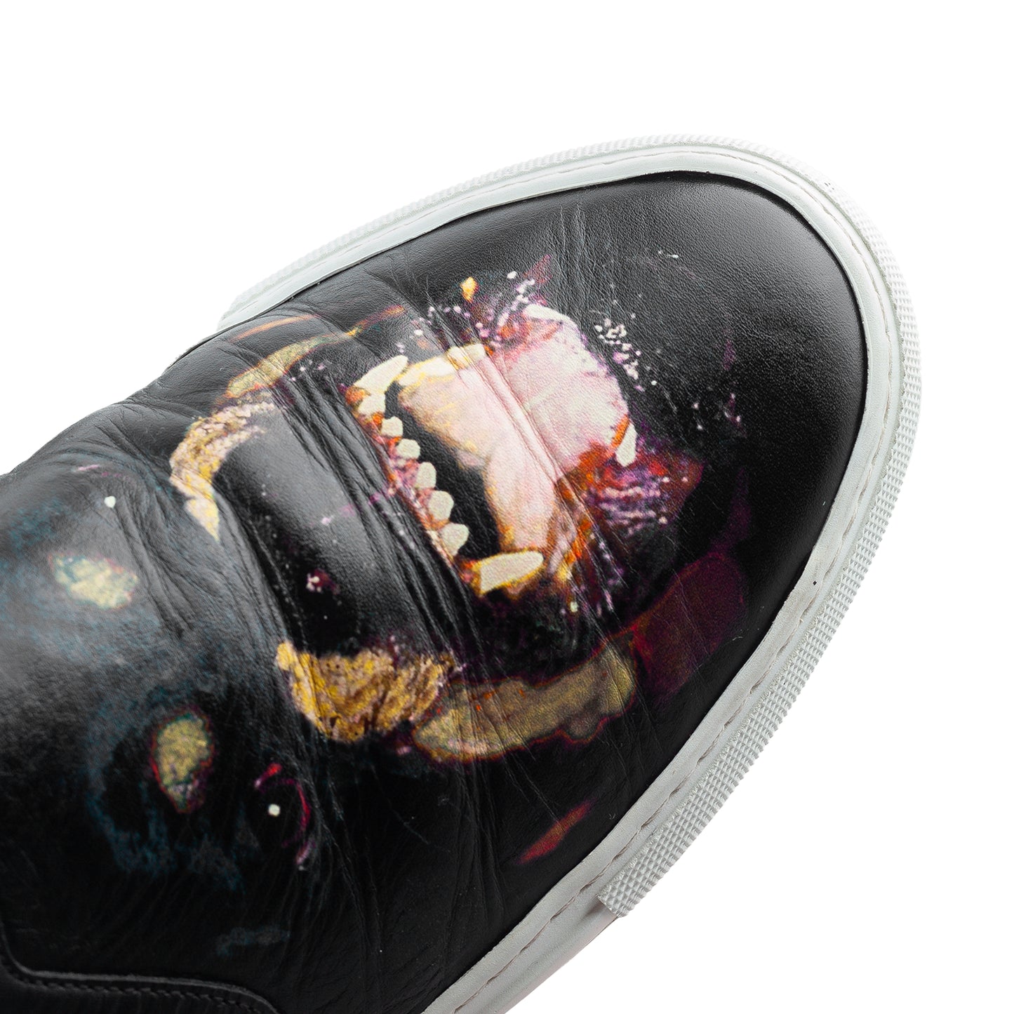 Givenchy Paris by Tisci 2011 Rottweiler Black Leather Slip Ons (42 IT/43 EU)