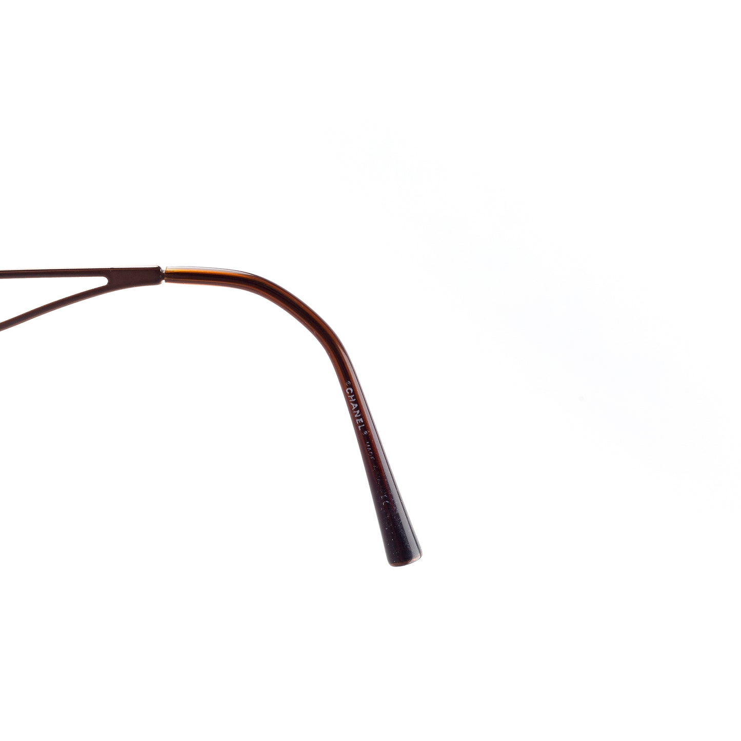 Chanel 4073-B Swarovski Crystals Vintage Shield Bronze Sunglasses