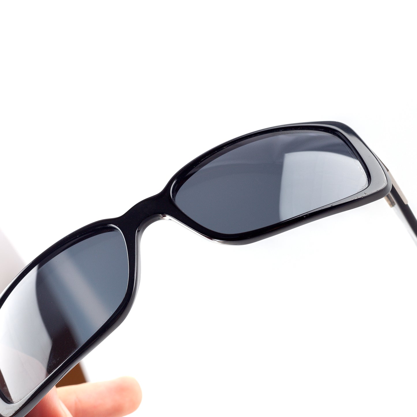 Chanel 5046 501/91 Black Vintage Padded Rectangle Sunglasses