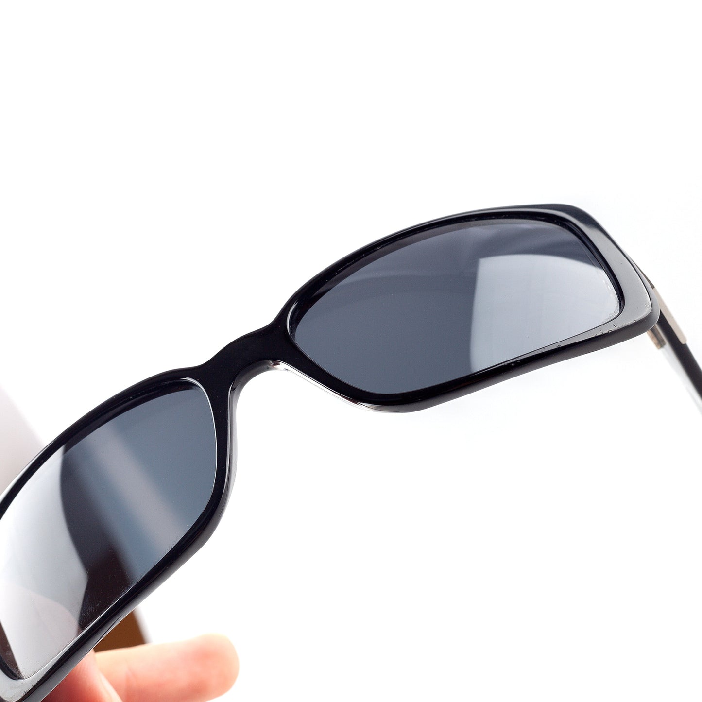 Chanel 5046 501/91 Black Vintage Padded Rectangle Sunglasses