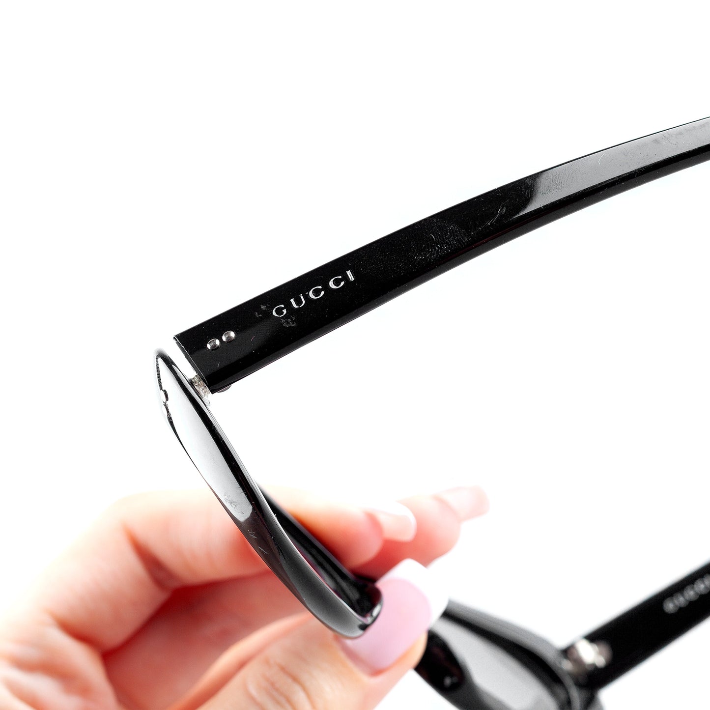Gucci GG 2413/S 807 Black Oval Vintage Sunglasses