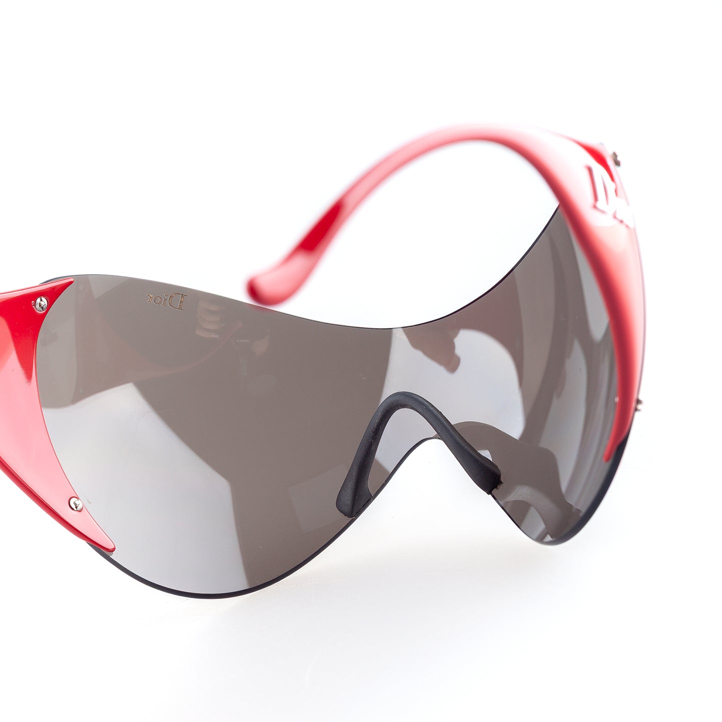 Christian Dior “DIOR SKI 1” Vintage Red Shield Mask Sunglasses