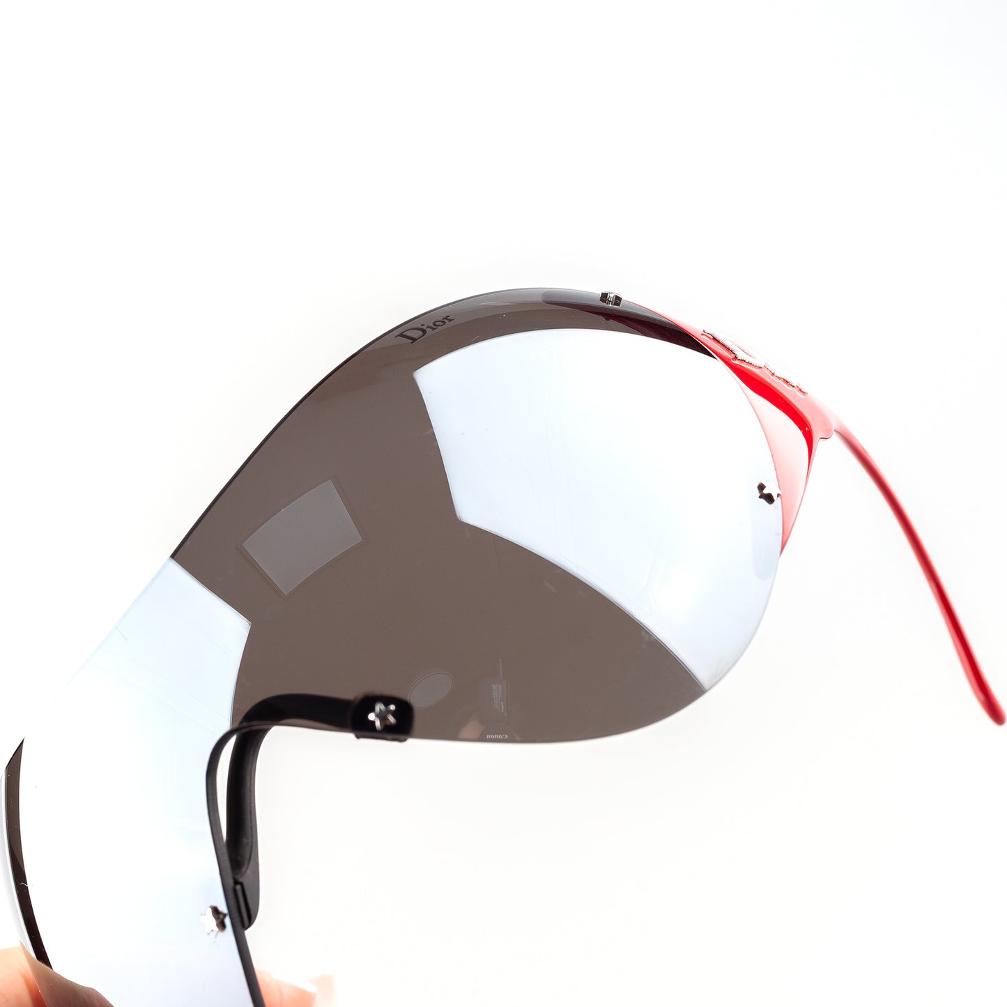 Christian Dior “DIOR SKI 1” Vintage Red Shield Mask Sunglasses