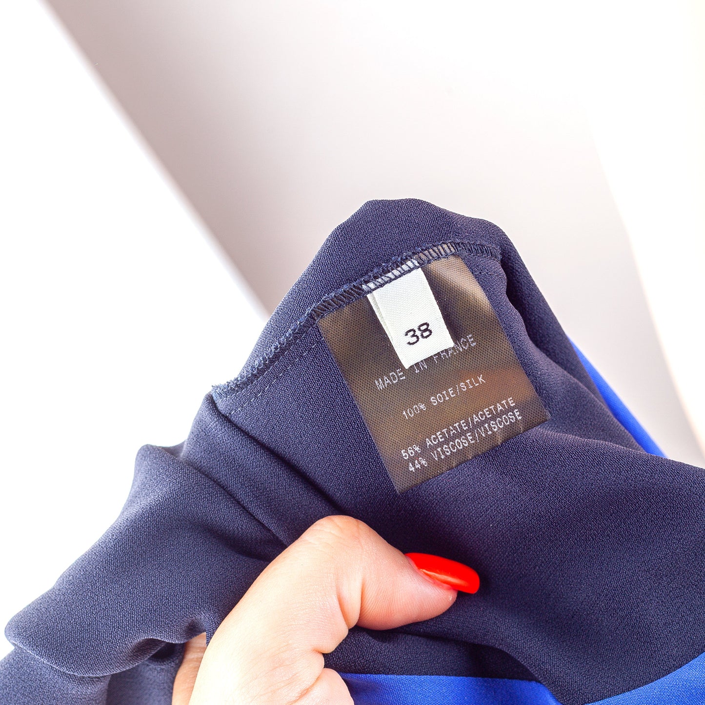 Thierry Mugler Blue/Black Long Sleeve Shirt (M)