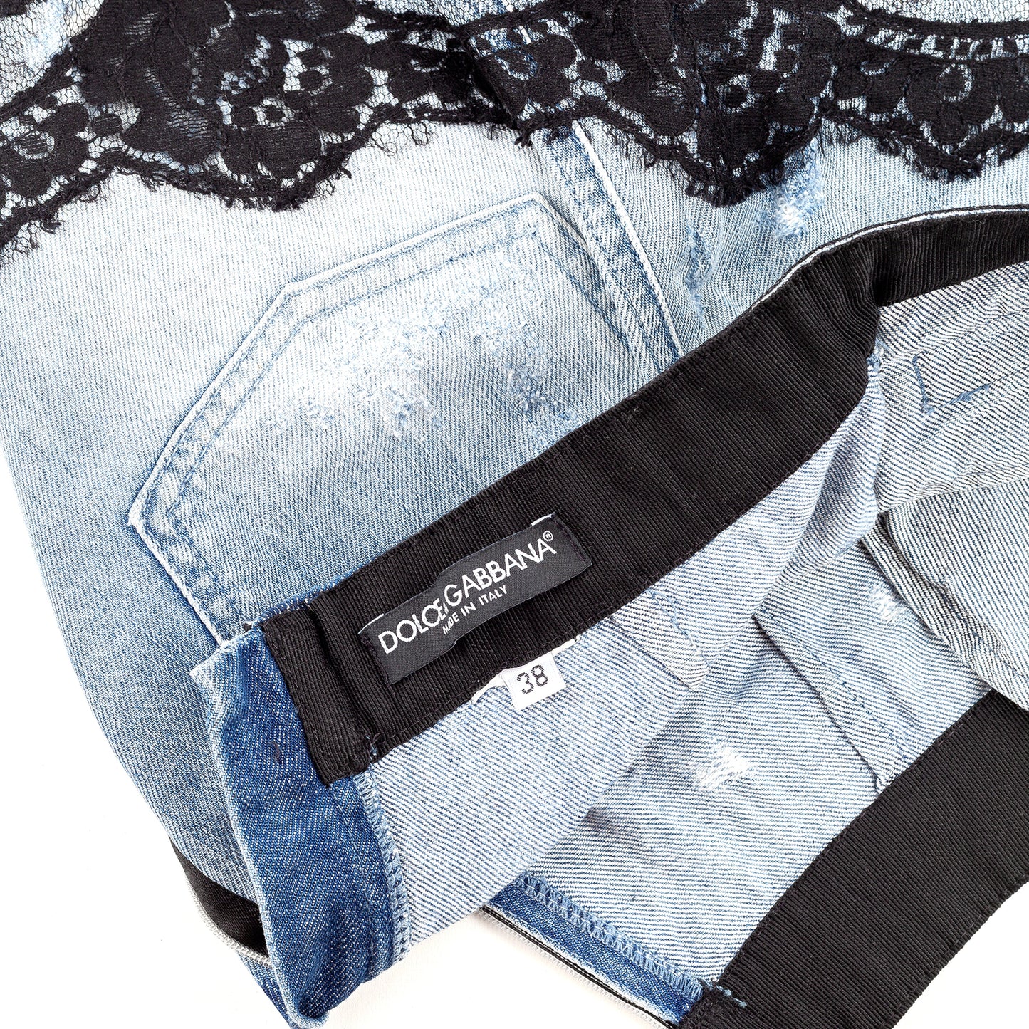 Dolce & Gabbana Vintage Midi Light Denim Skirt (XS)