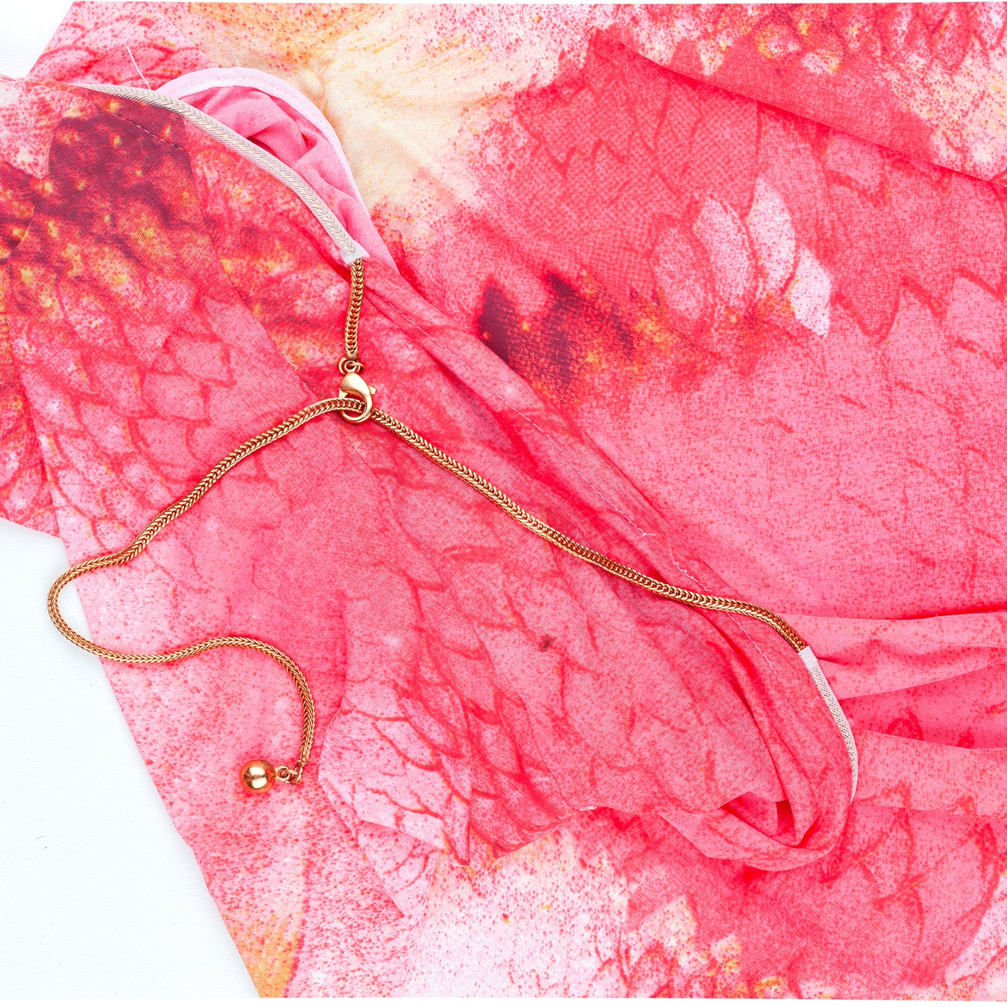 Just Cavalli Vintage Mermaid Pink Scales Loose Midi Skirt (M)