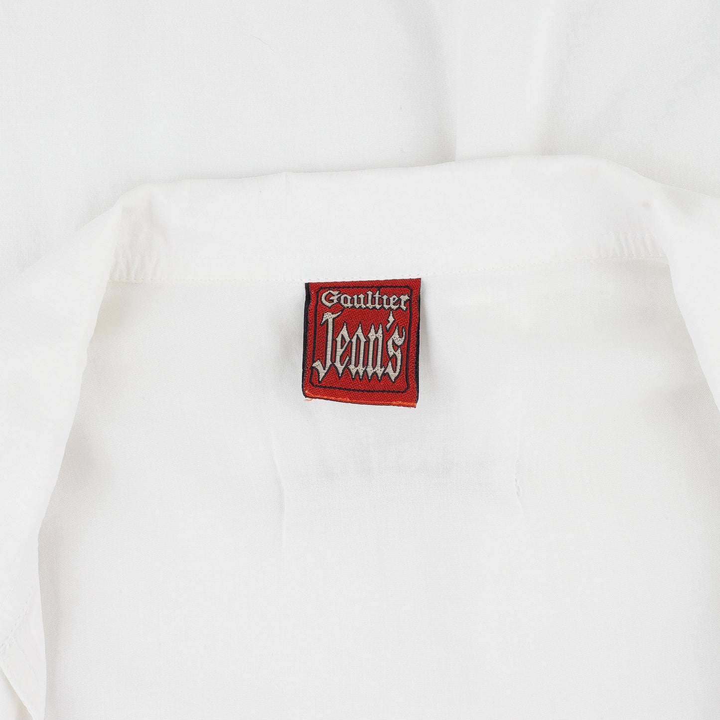 Jean Paul Gaultier Vintage White Shirt with Safety Pin Hook Closures (L)