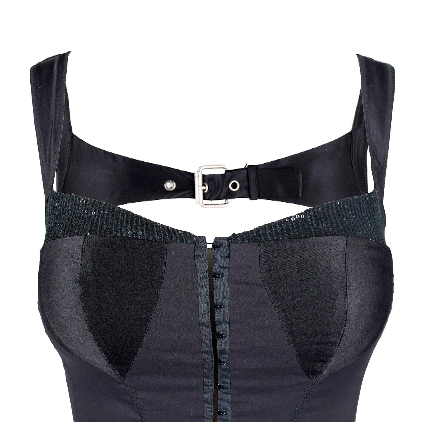 Just Cavalli Black Satin Bustier Mermaid Dress (S)