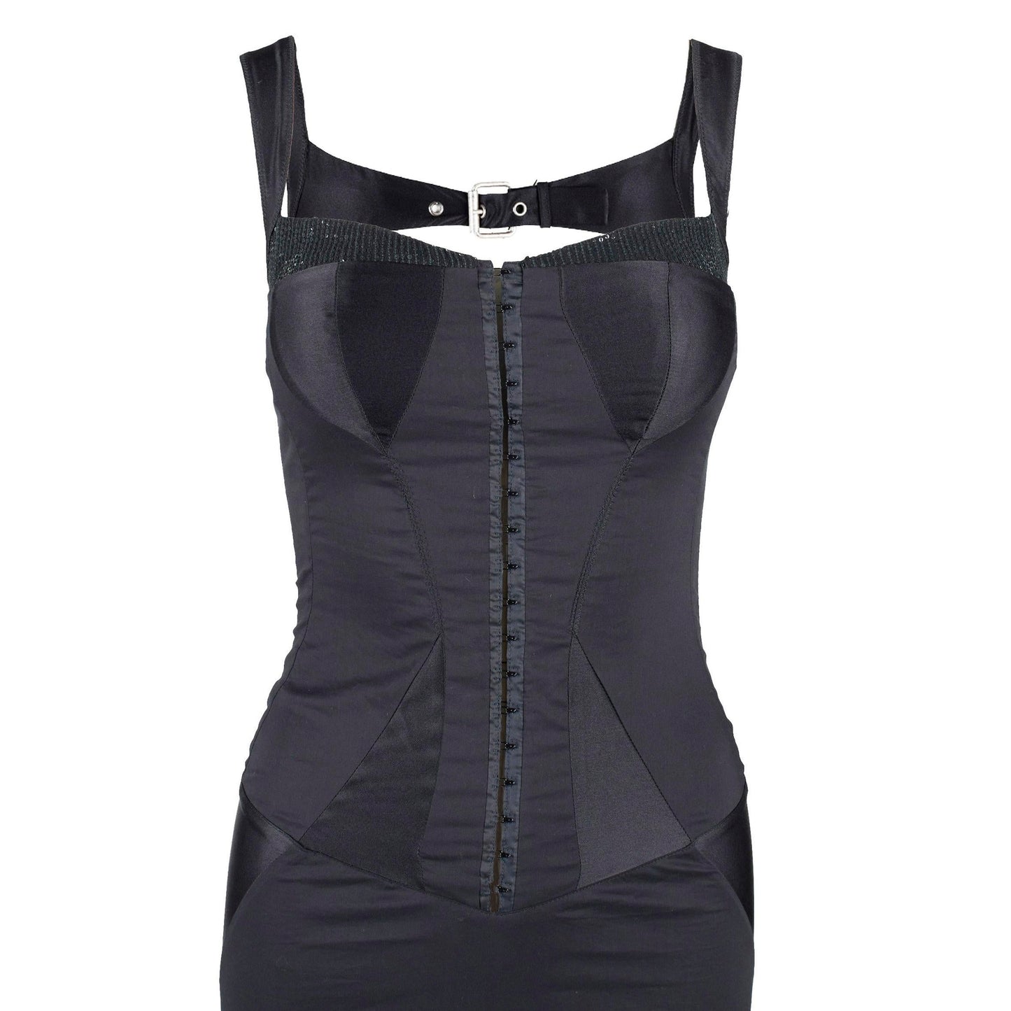 Just Cavalli Black Satin Bustier Mermaid Dress (S)