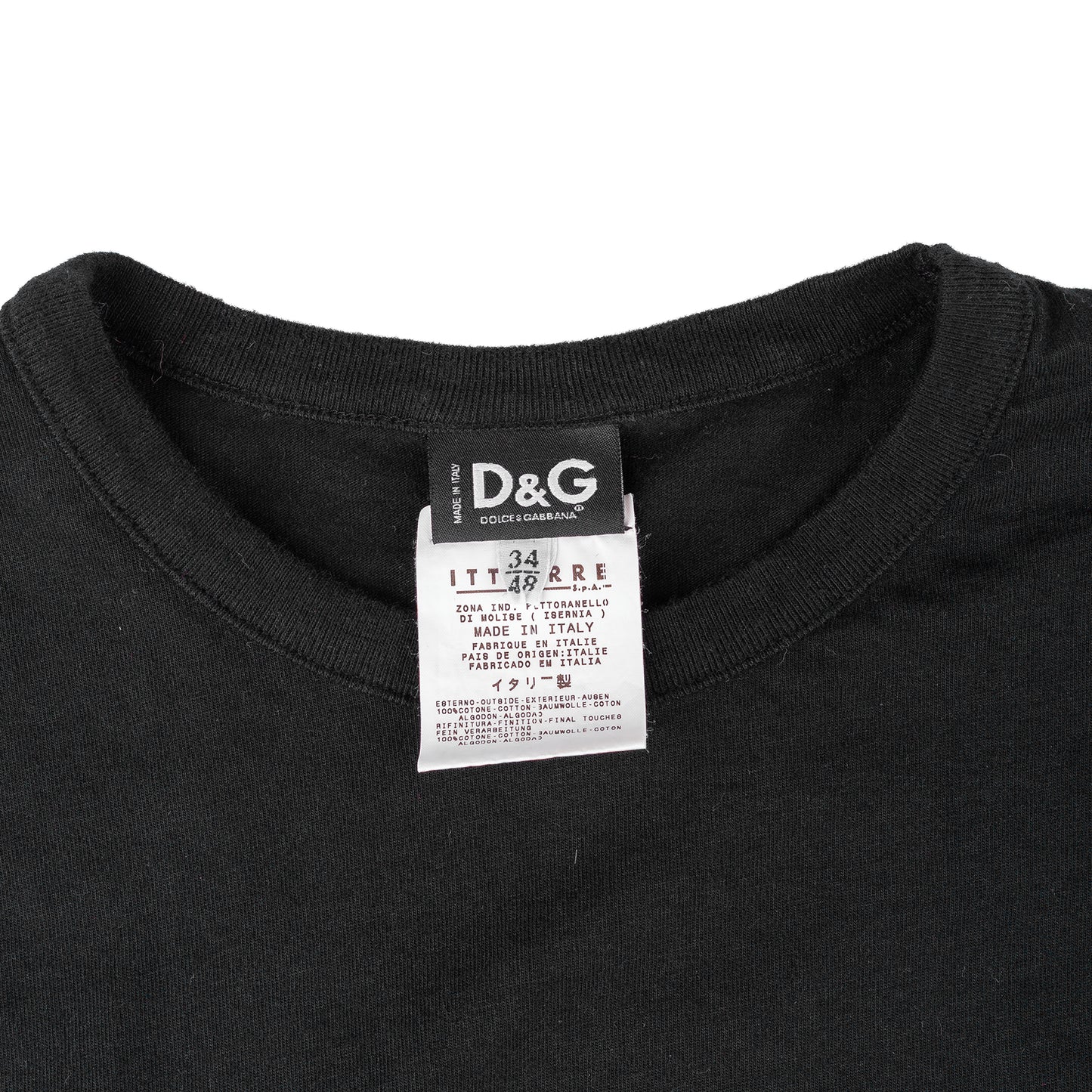 Dolce & Gabbana Vintage Night Safari Print Black T-Shirt