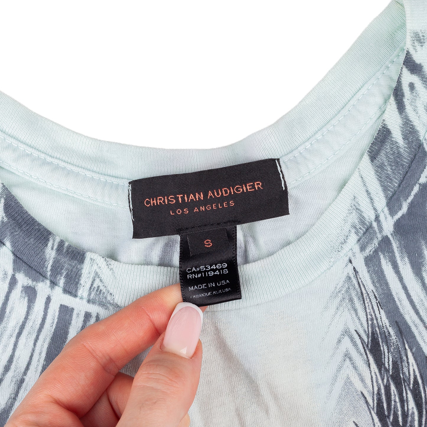 Christian Audigier Vintage Light Grey/Blue T-Shirt