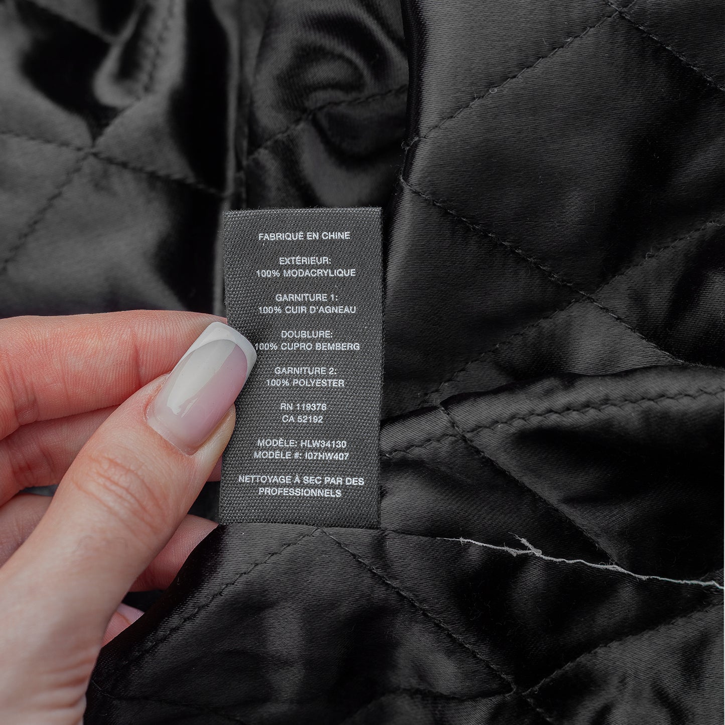 Helmut Lang Oversized Black Faux Mink Bomber Jacket